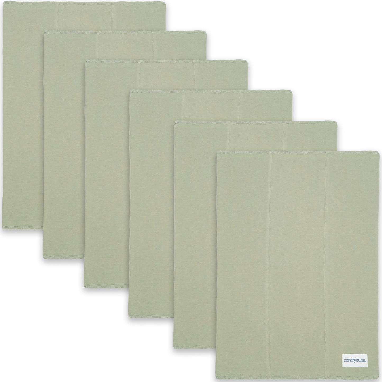 Cotton Burp Cloths - Sage