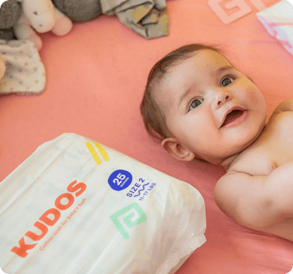 Diaper Box & Wipes Bundle | 100% Cotton-Lined TCF Diapers Size 1-6 | Kudos