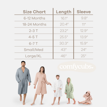 Muslin Bath Robe for Kids, White