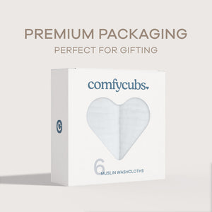 Muslin Washcloths in White | Comfy Cubs - additional view