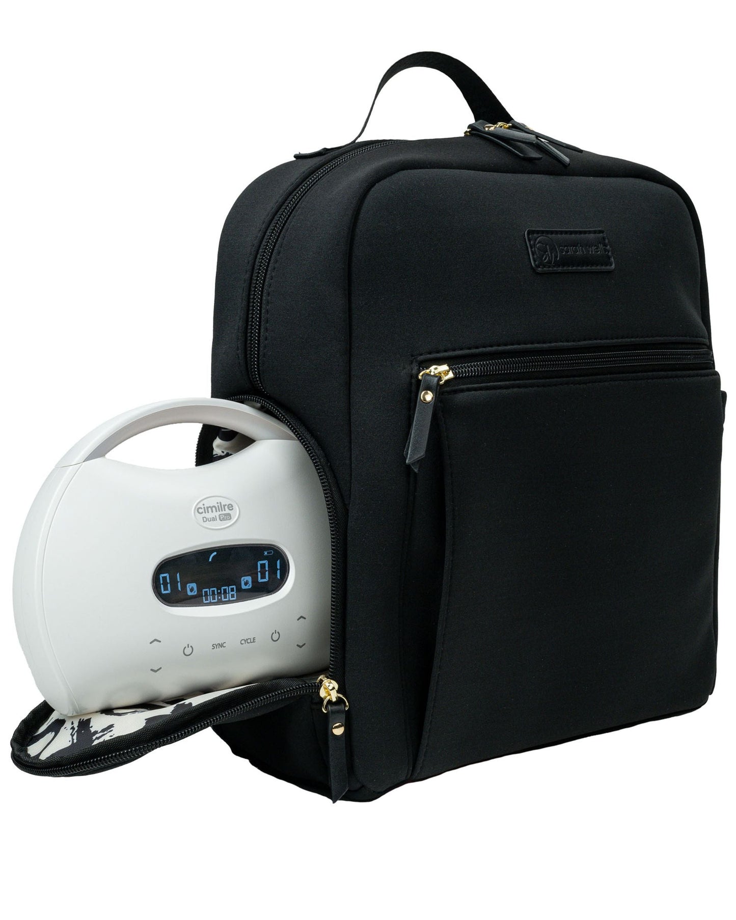 Sarah Wells Fifi Mini Breast Pump Bag – 13" Neoprene Backpack for Wearable Pumps – Insulated, Lightweight, Washable