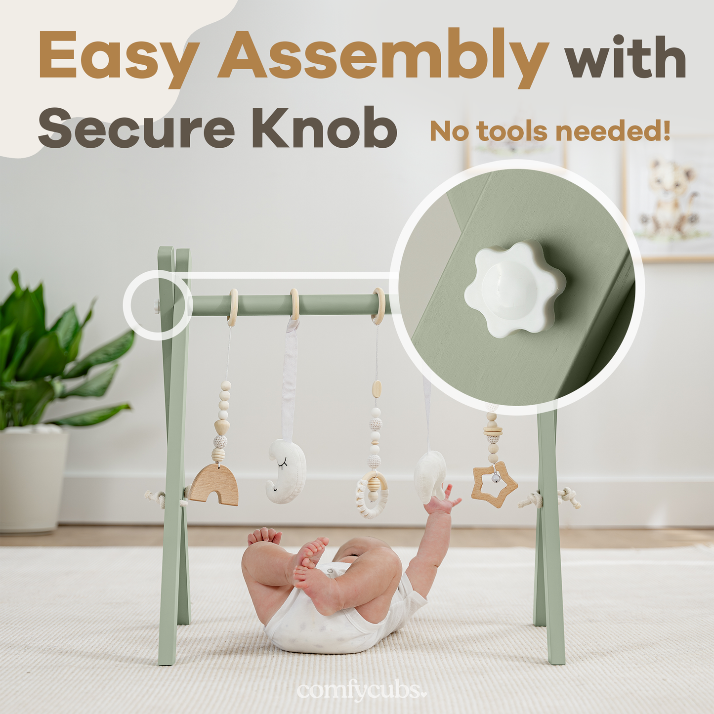 Baby Play Gym in Sage
