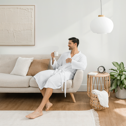 Muslin Bathrobe, White