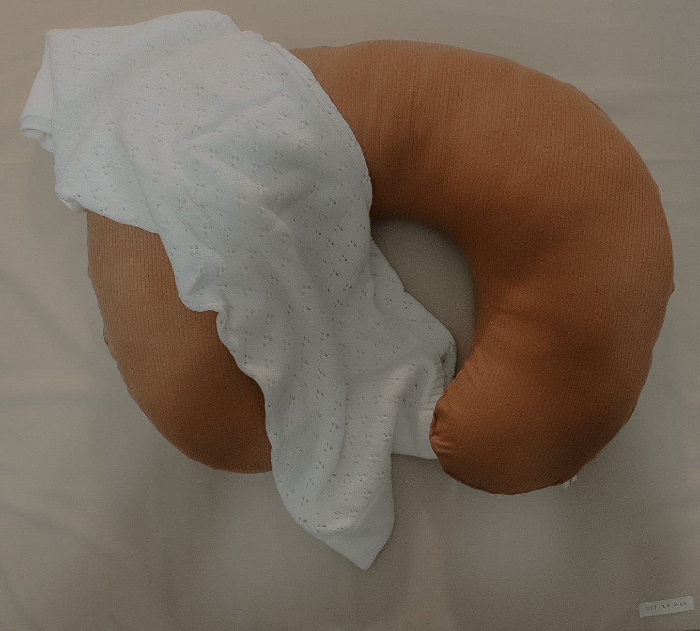Caramel Ribbed Nursing Pillow Cover
