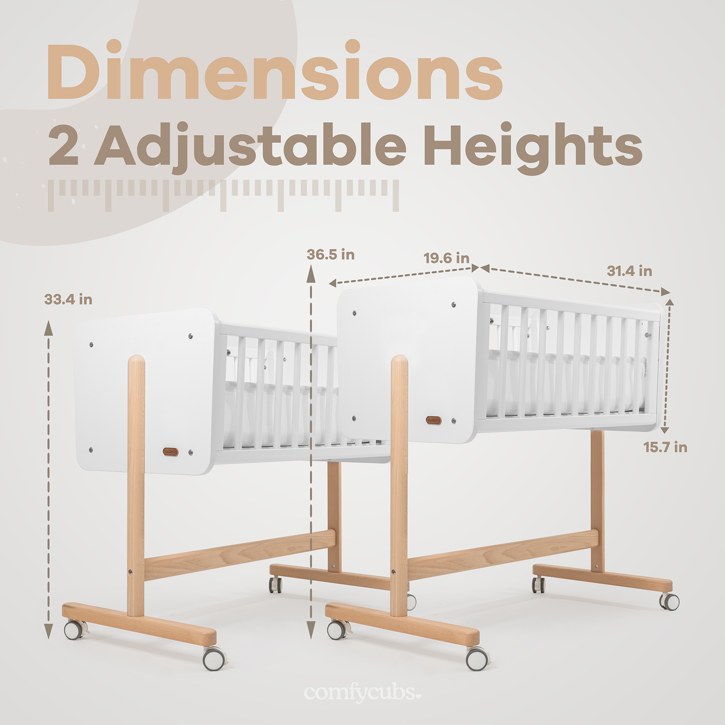 Wooden Bedside Bassinet Sleeper
