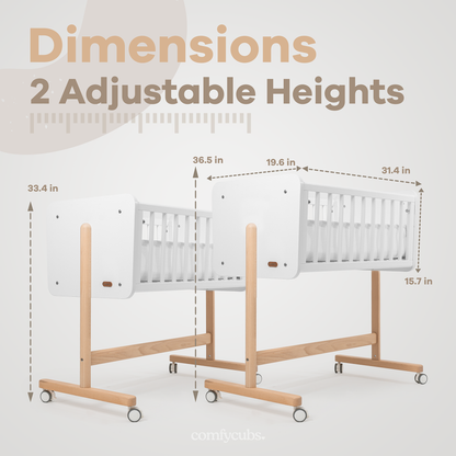 Wooden Bedside Bassinet Sleeper