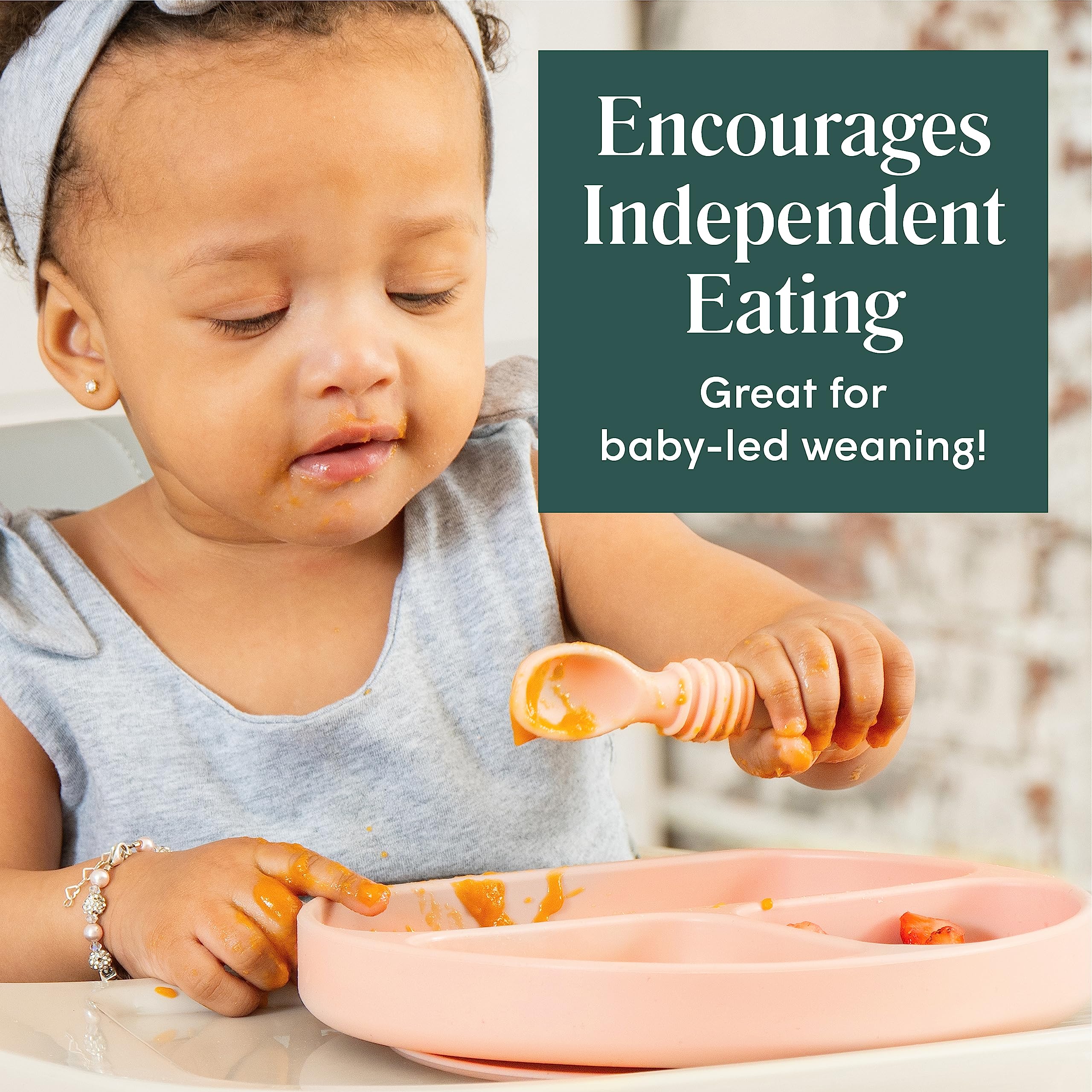 Self-Feeding Silicone Spoons | Natemia - additional view