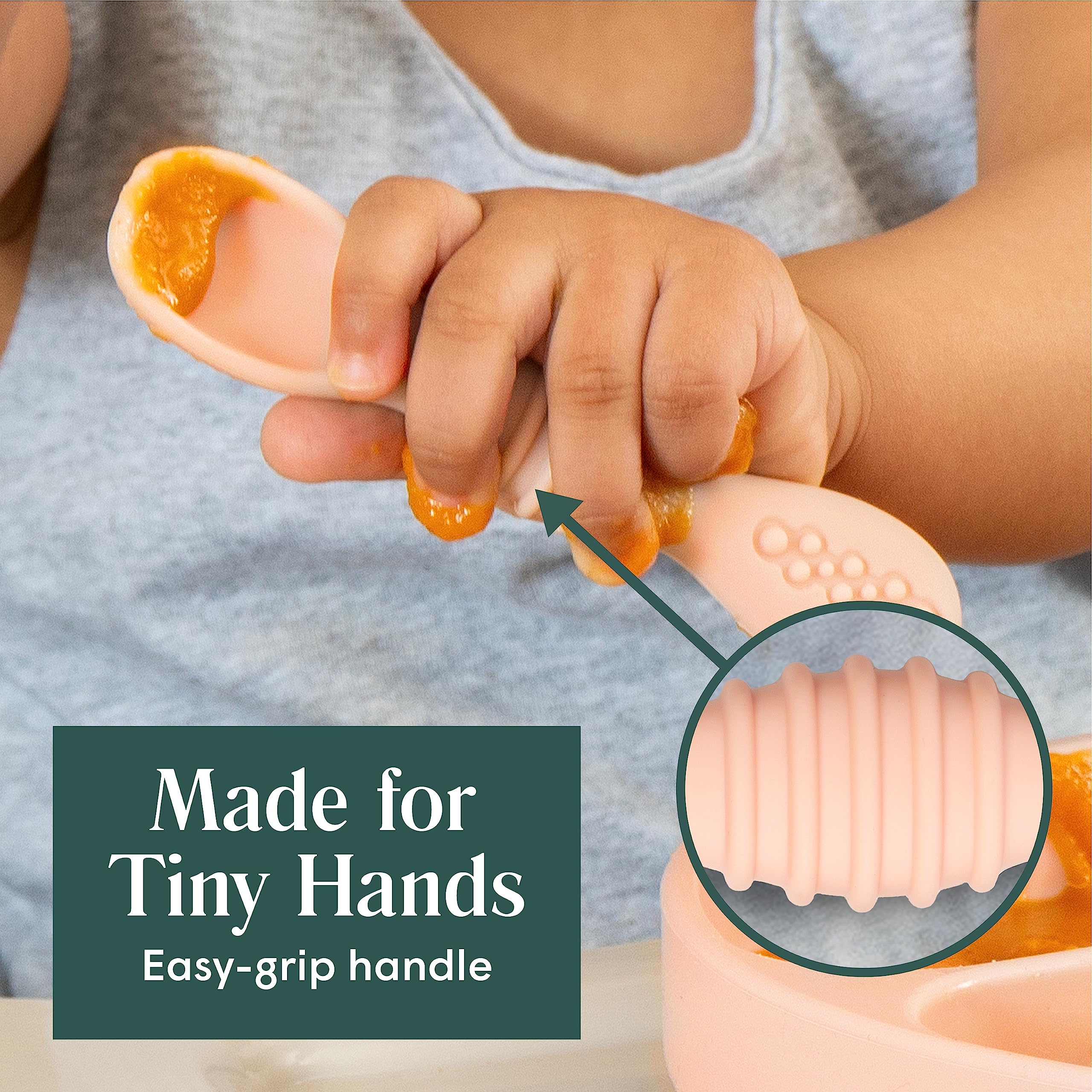 Self-Feeding Silicone Spoons | Natemia - additional view