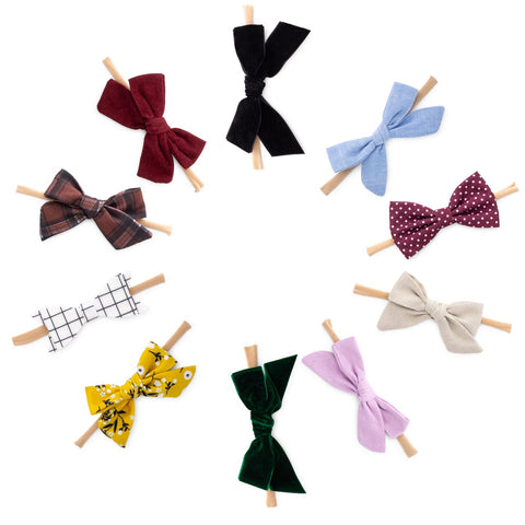 Parker Baby Co. Anne Set - Bows and Headbands - 10 Pack
