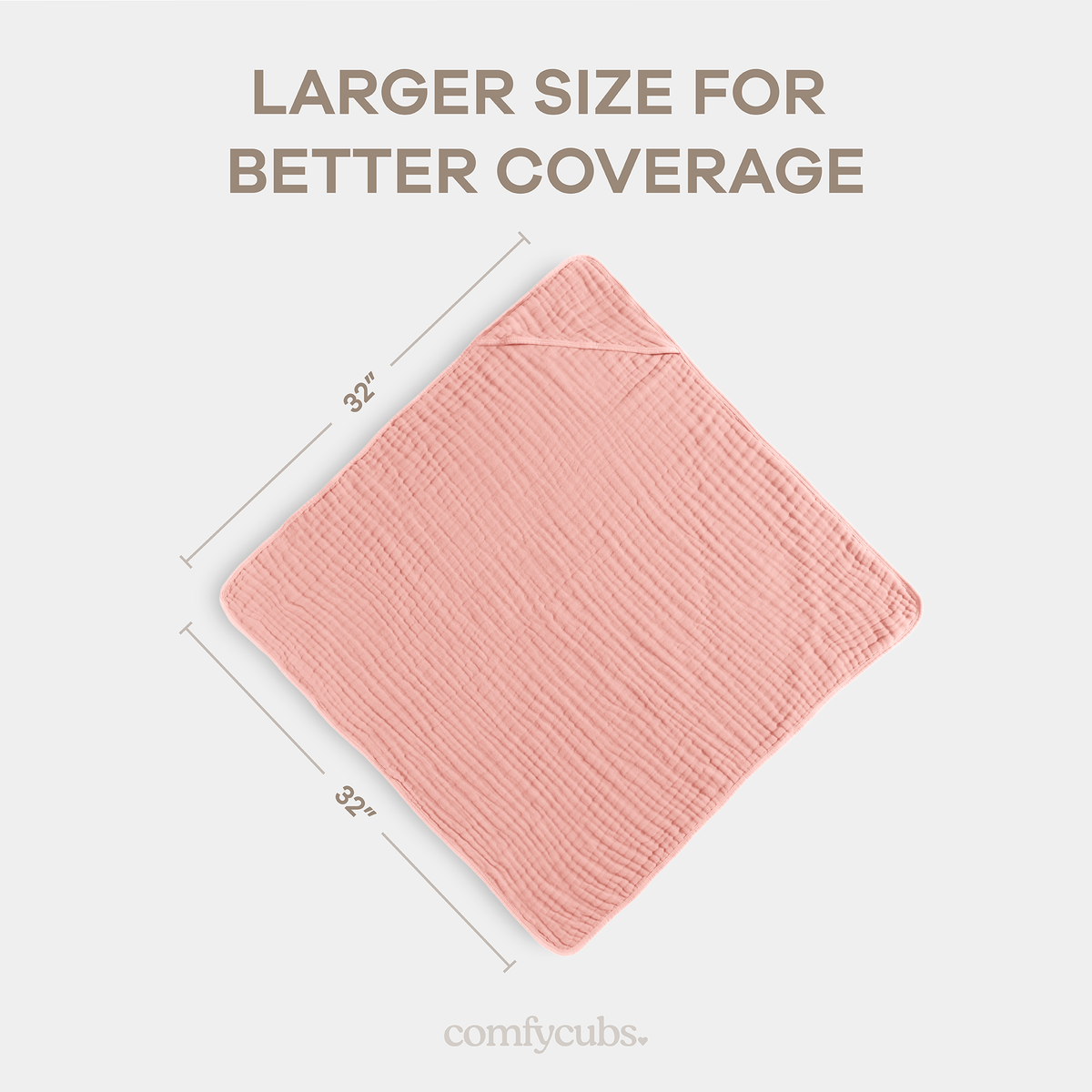 Baby Hooded Towels in Bold Blush | Comfy Cubs - additional view