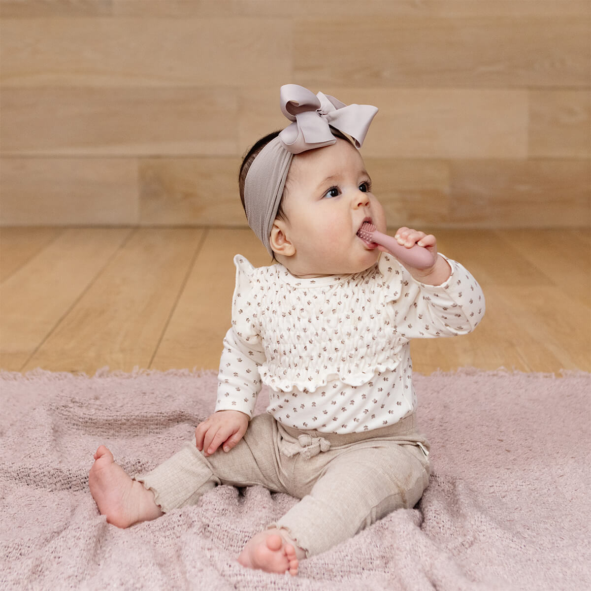 Baby-Led™ Toothbrush + Tongue Depressor | ezpz - additional view