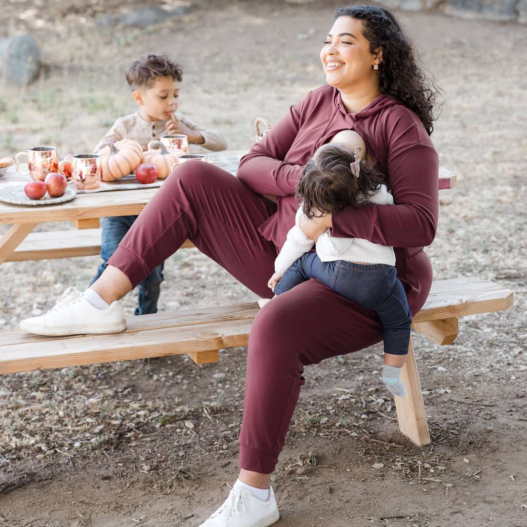 Bamboo Maternity Postpartum Jogger Fig – Poppylist Shop