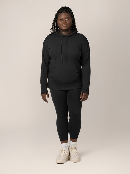 Bamboo Maternity & Nursing Hoodie | Black