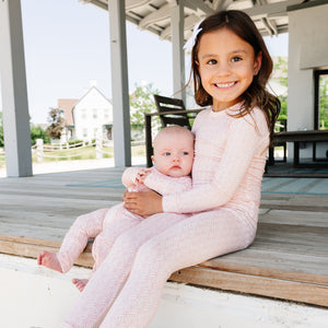 Pink Symphony Bamboo Toddler Pajama Set | Motette - additional view