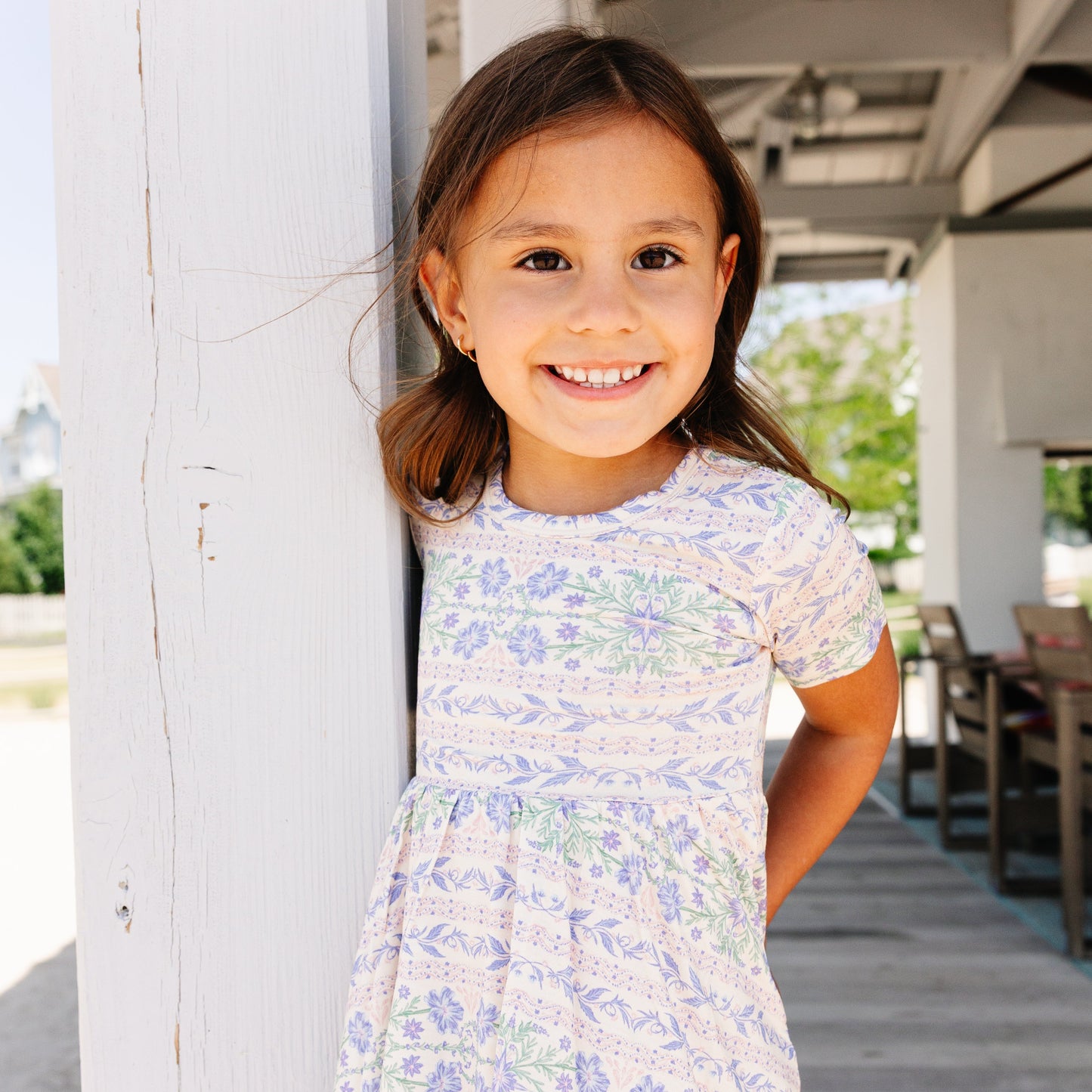 Spring Cascade Bamboo Twirl Dress