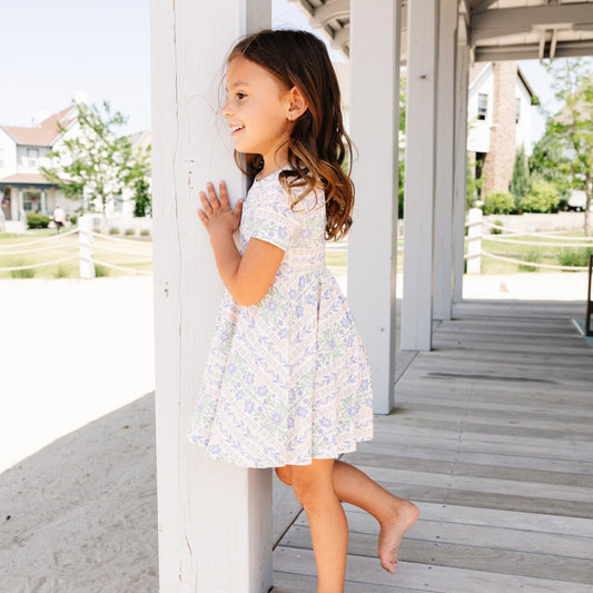 Spring Cascade Bamboo Twirl Dress