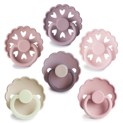 FRIGG Silicone Blooming Love Pacifier 6-Pack