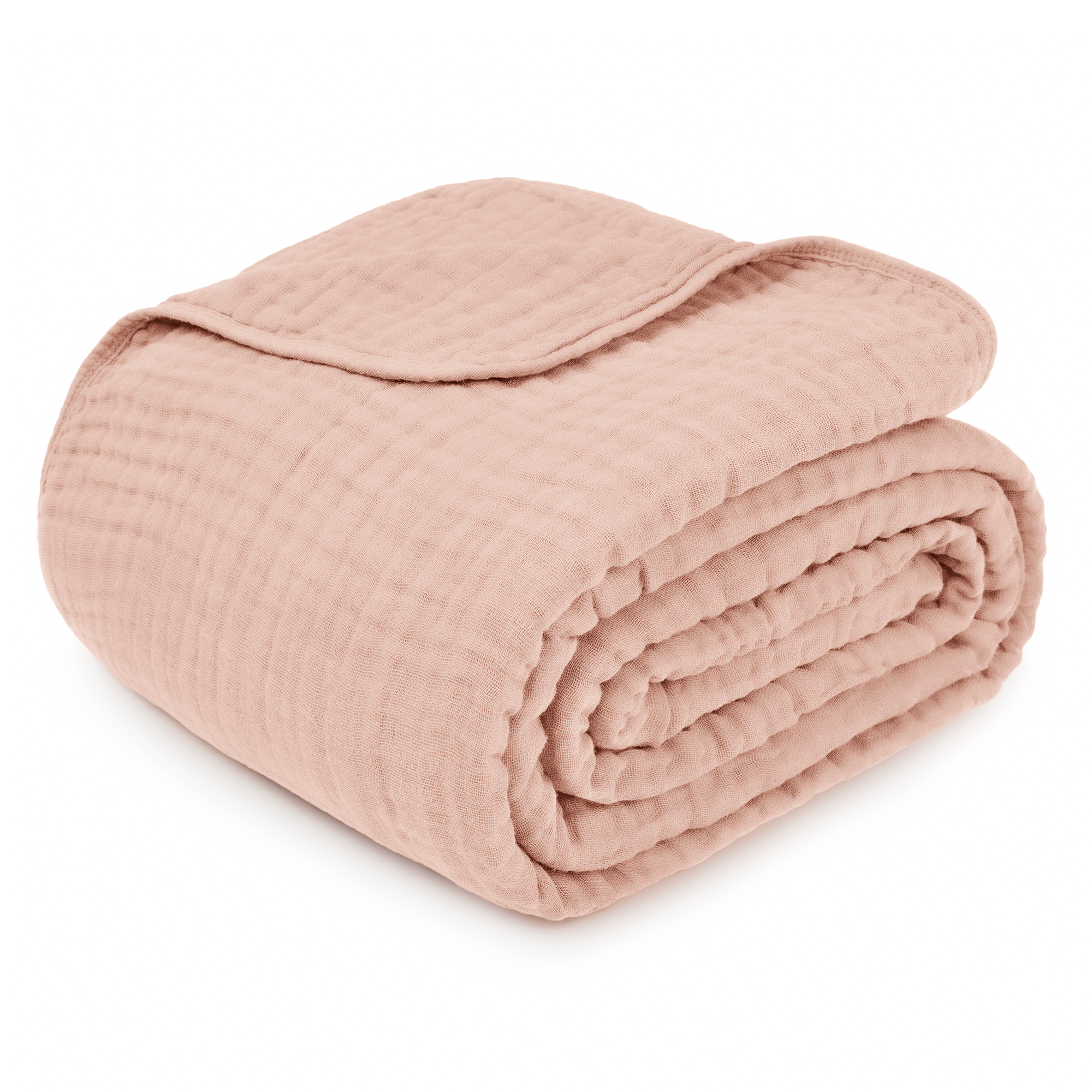 Adult Muslin Blanket in Blush | Comfy Cubs - additional view