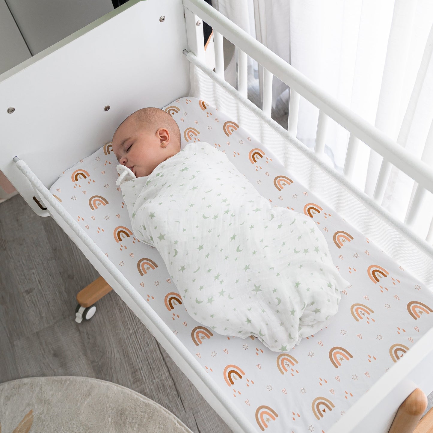 Muslin Swaddle Blankets, 4 Pack - Green