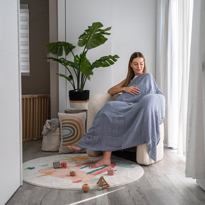 Muslin Swaddle Blankets, 4 Pack - Sage, Pacific Blue, Fern, Neptune