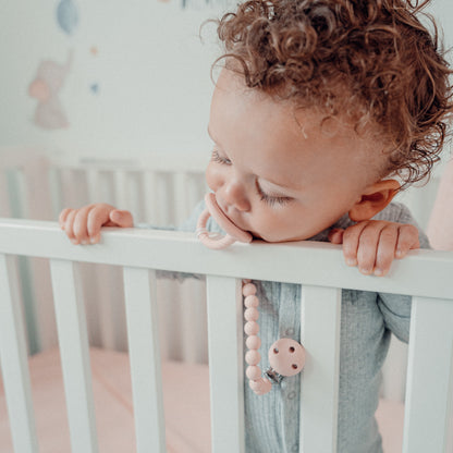 Pacifier Clips, 2 Pack  - Pink Blush
