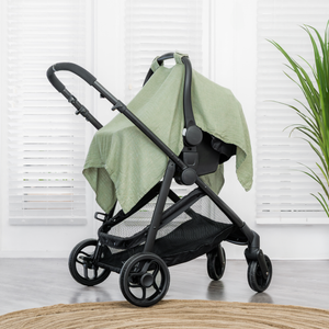 Baby Car Seat Cover in Sage | Comfy Cubs - additional view