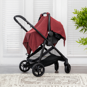 Baby Car Seat Cover in Wine | Comfy Cubs - additional view