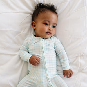 Coastal Check Bamboo Sleeper | Motette
