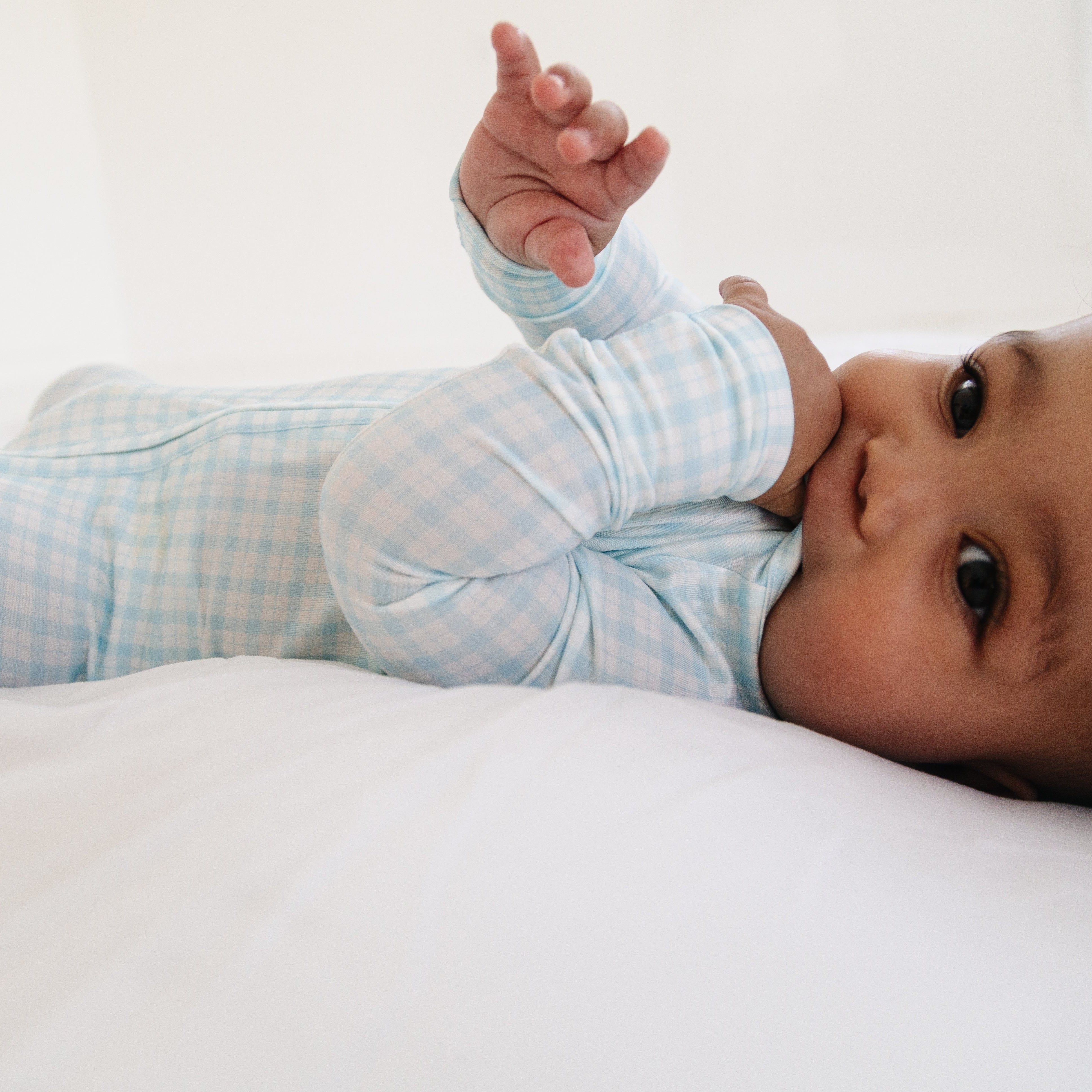Coastal Check Bamboo Sleeper | Motette - additional view
