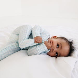 Coastal Check Bamboo Sleeper | Motette - additional view