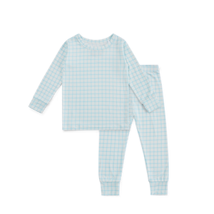 Coastal Check Bamboo Toddler Pajama Set | Motette - additional view