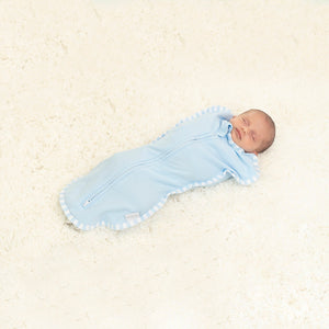 Easy Zipper Swaddle Blankets in Blue | Comfy Cubs - additional view