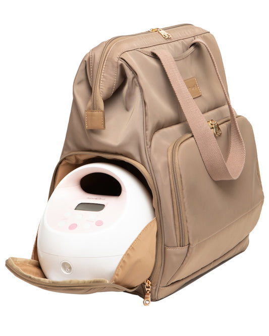 Sarah Wells Norah Breast Pump Backpack – Pumping Bag with Insulated Milk Storage, Laptop Sleeve & Wide-Open Frame