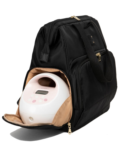 Sarah Wells Norah Breast Pump Backpack – Pumping Bag with Insulated Milk Storage, Laptop Sleeve & Wide-Open Frame
