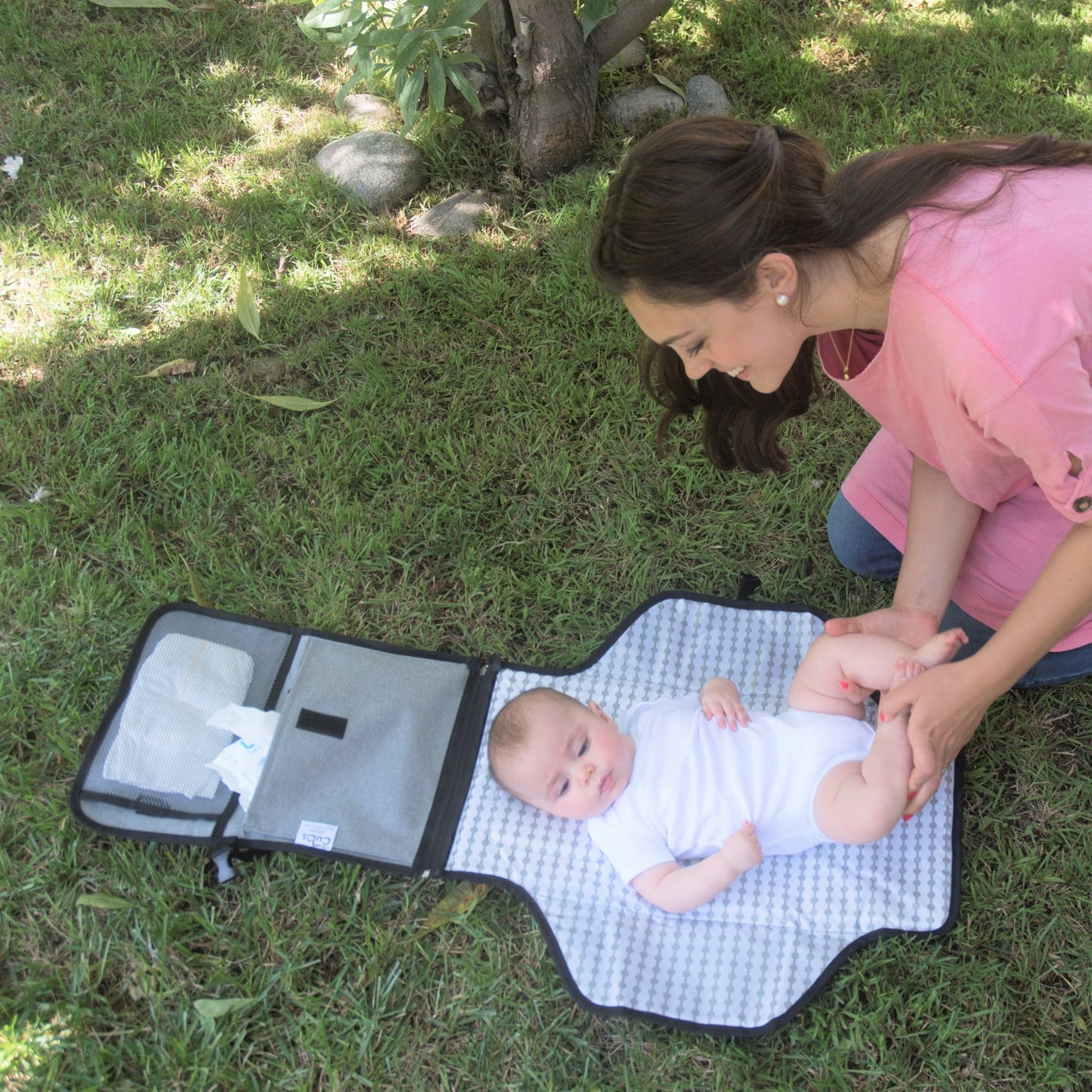 Portable Large Changing Pad - Solid Grey