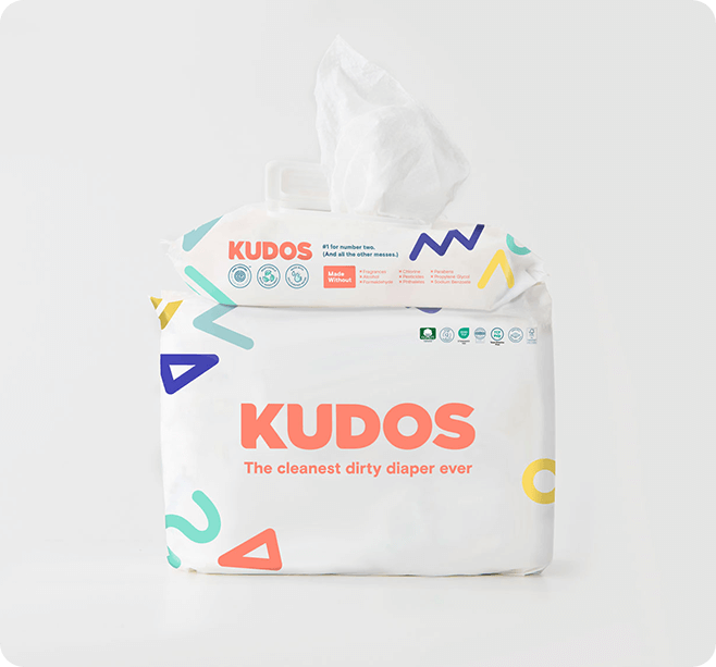 One-month supply of wipes (4 packs) | Kudos - additional view
