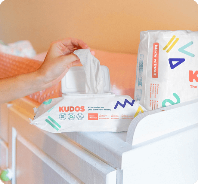 One-month supply of wipes (4 packs) | Kudos - additional view