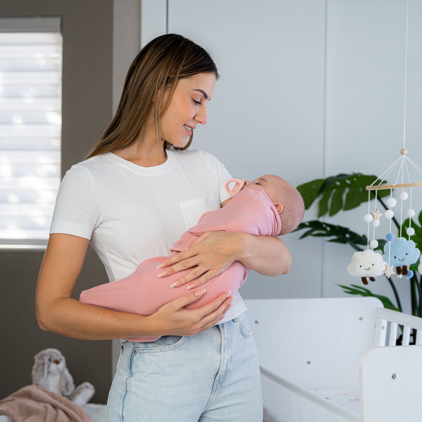 Easy Swaddle Blankets - Blush, Mauve, Mulberry, Pack of 3
