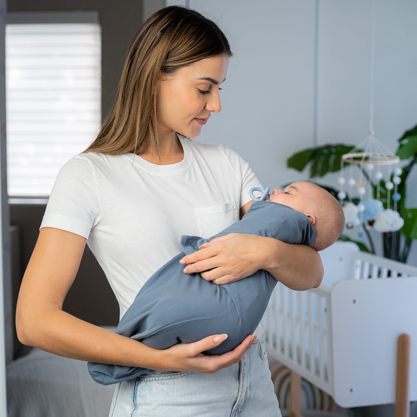 Easy Swaddle Blankets  - Stone, Nomadic Blue, Azul, Pack of 3