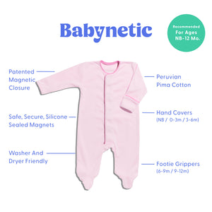 Magnetic Footie - Petal Pink | Babynetic - additional view