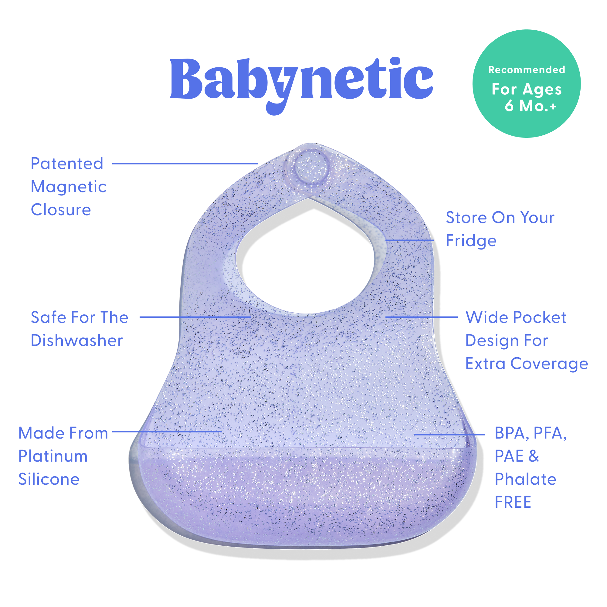 Magnetic Bib - Grape Jelly