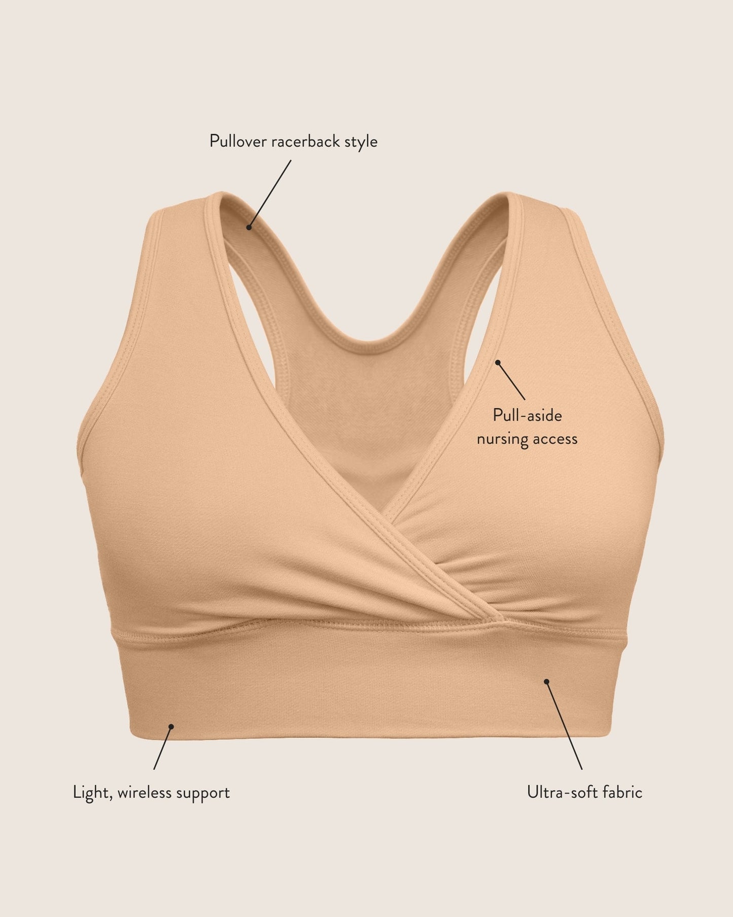 French Terry Racerback Nursing & Sleep Bra | Twilight