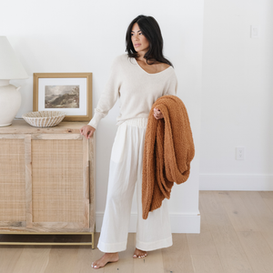 RIBBED BAMBONI® THROW BLANKETS | Saranoni - additional view