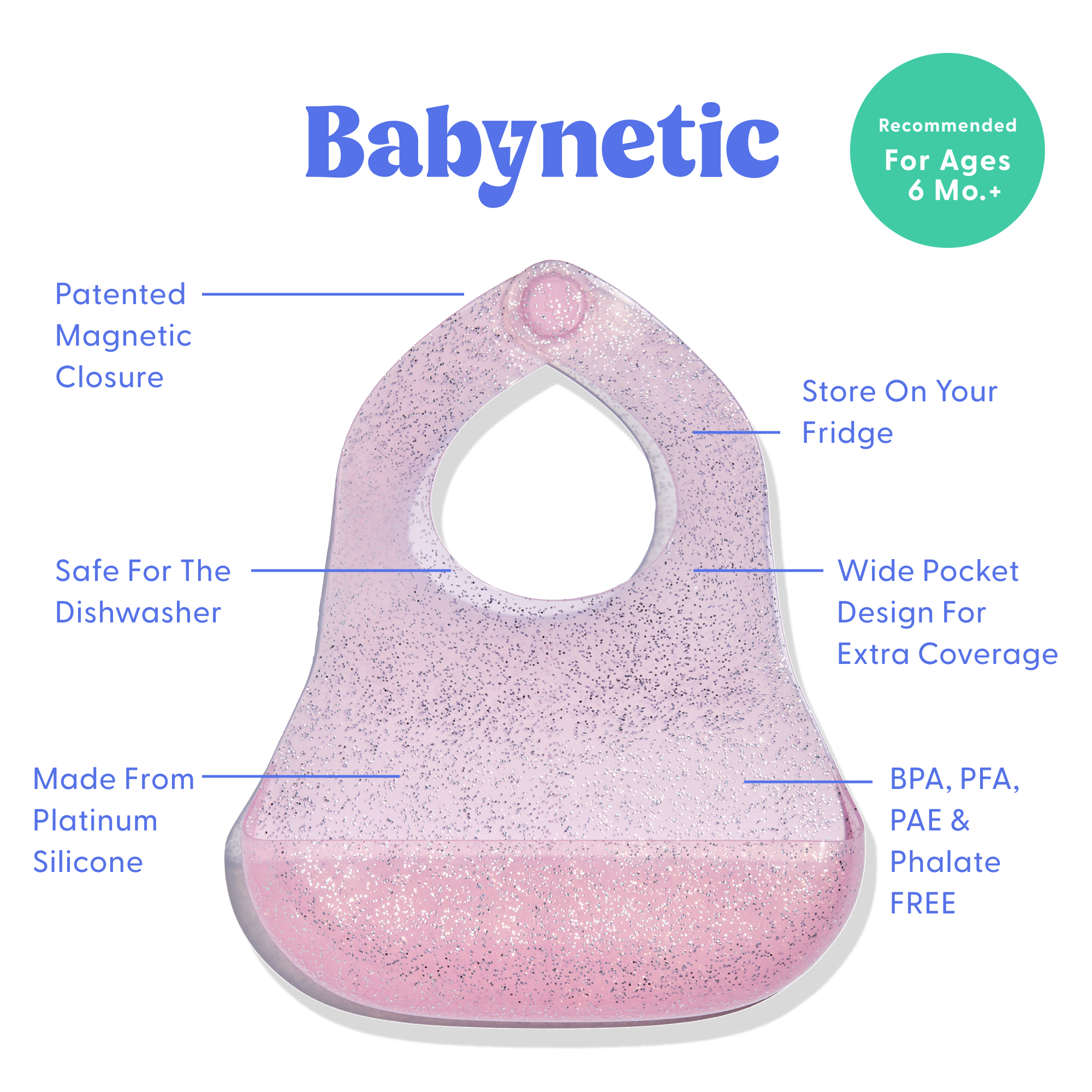 Magnetic Bib - Strawberry Jelly