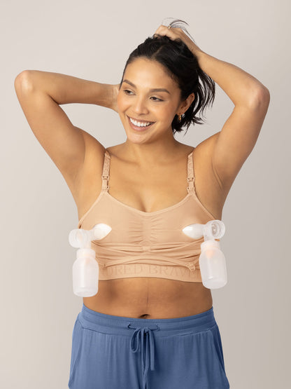 Sublime® Hands-Free Pumping & Nursing Bra | Beige