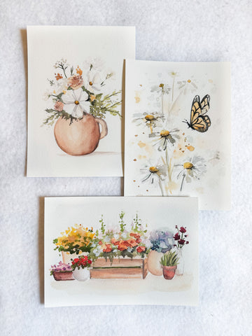 Watercolor With Emily PRINT Butterfly Floral Collection