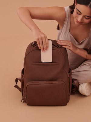 Classic Diaper Backpack - Espresso | JuJuBe - additional view
