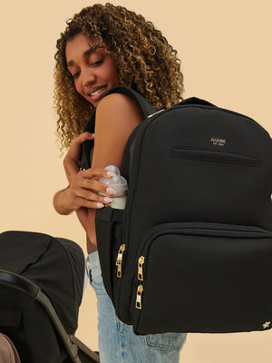 Classic Diaper Backpack - Black | JuJuBe - additional view
