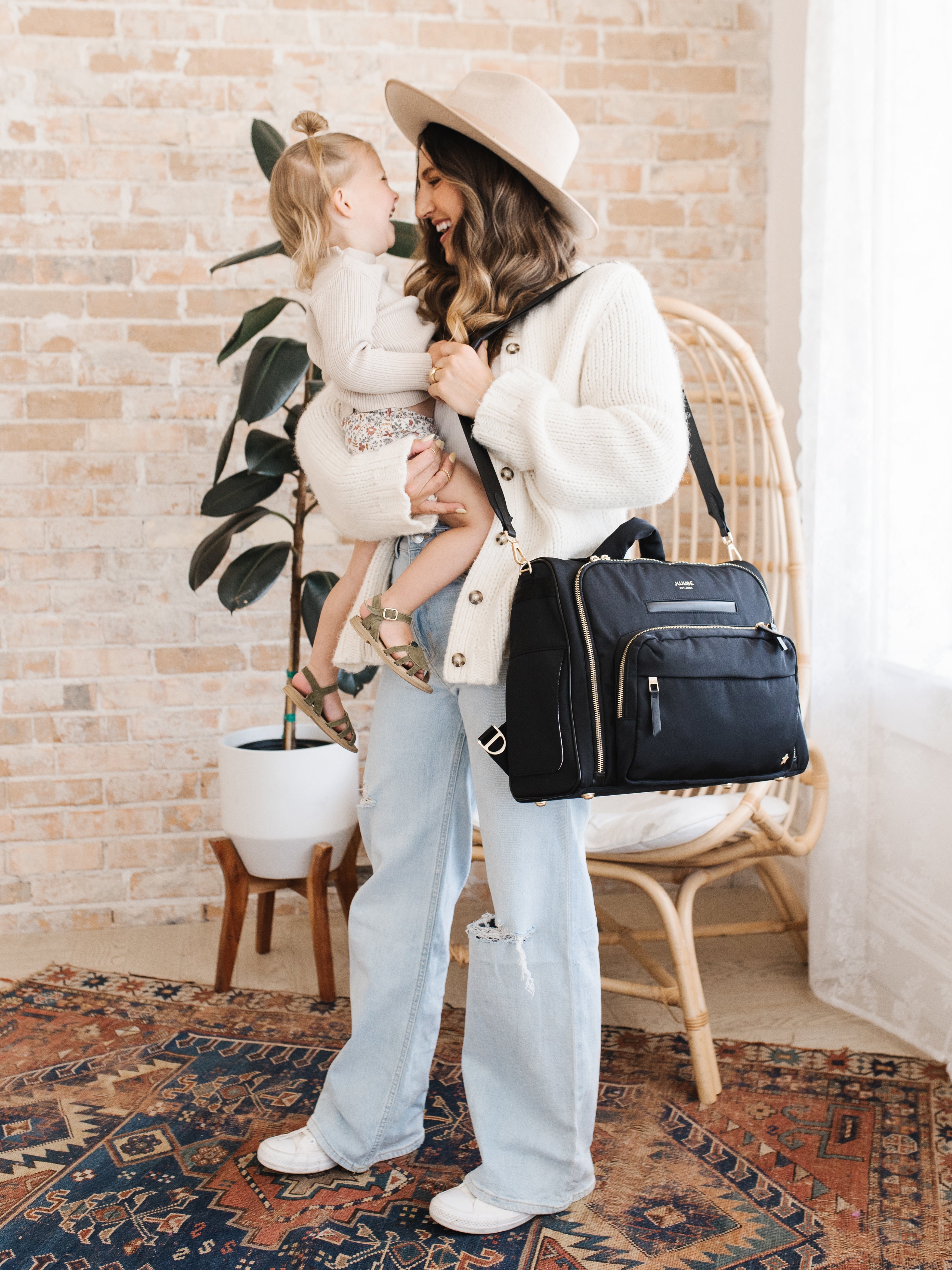 Satchel Diaper Bag - Black | JuJuBe - additional view
