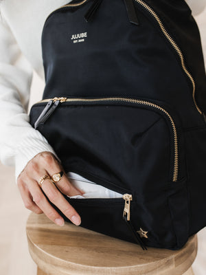 Everyday Diaper Backpack - Black | JuJuBe - additional view